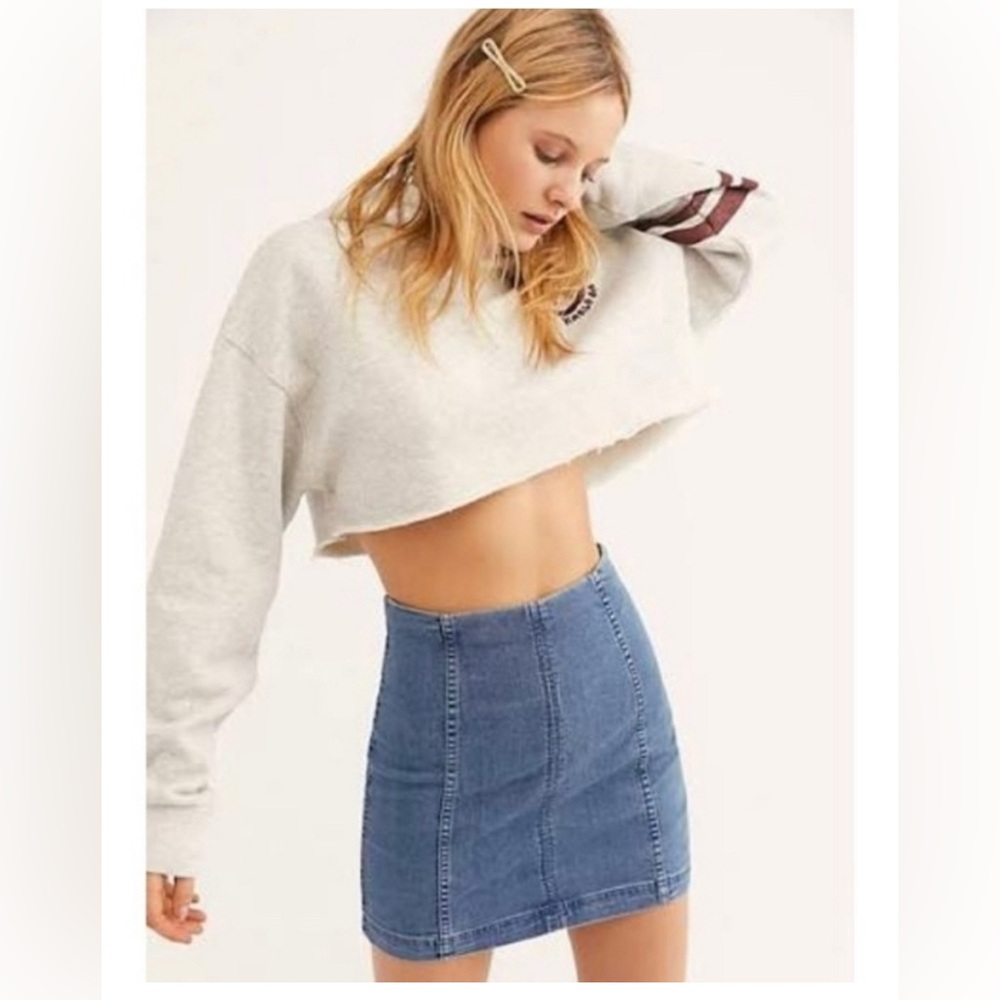 Free people Denim mini skirt
